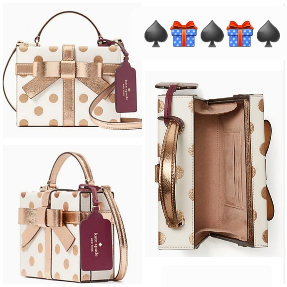 ๐50% OFF - NWTโผ๏ธ Kate Spade brand Wrapping Party Gift Box Crossbody - Picture 1 of 14